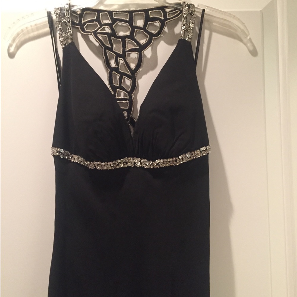 Black & diamond Prom dress